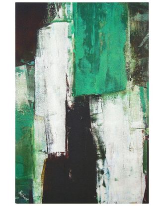 Empire Art Direct Emerald Abstraction Abstract Wrapped Canvas Wall Art