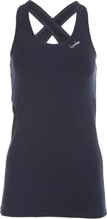 Winshape Sporttop WINSHAPE Tanktop WVR32, Damen, Gr. XL, blau (night blau), 90% Baumwolle, 10% Elasthan, Rundhals, Tops Sporttop, Drop Back Design