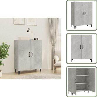 vidaXL The Living Store Credenza Grigio Cemento 70x34x90 cm in Legno Multistrato - Credenza grigio cemento
