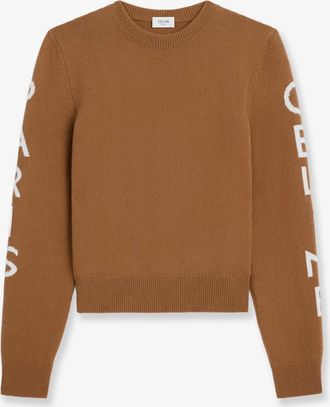 Celine Maglia in lana con intarsio logo - CELINE - gender_Woman