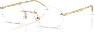 Ray-Ban 52mm Oval optical glasses in Gold at Nordstrom