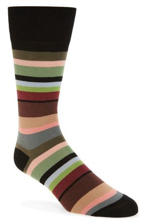 Paul Smith Marek Stripe Socks in Black at Nordstrom