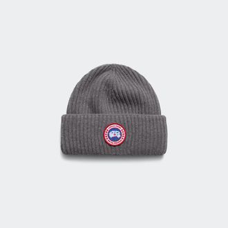 Canada Goose Cashmere Blend Double Fold Toque (Men, Coastal Grey Heather, ONESIZE)