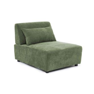 Oviala Sill&oacute;n para sof&aacute; modular respaldo ajustable de 85 cm verde