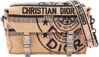 Dior Pre-owned Dior Jute Embroidered Diorcamp Messenger Bag Ladies RQOFL174H3X70FN9