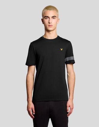 Lyle & Scott Lyle And Scott Mens Sports Sleeve Detail T-Shirt - Black - Size: 36