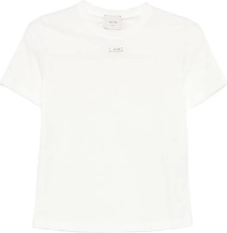 Alysi T-shirt met logo-label - Wit