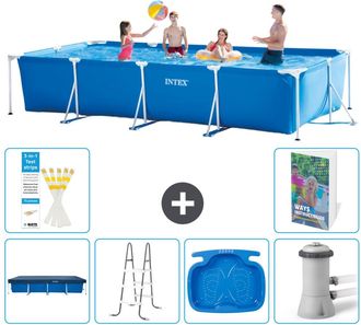 Intex Piscina Con Estructura Rectangular - 450x220x84 Cm - 7-piezas S140
