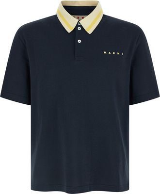 Marni Piqu&eacute; Cotton Polo Shirt