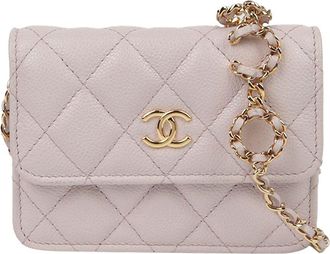 Chanel Purple Caviar Leather Miss Coco Mini Chain Crossbody