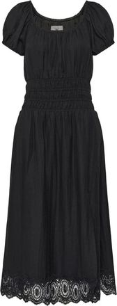 Karen by Simonsen Kleedjes, Dames, Zwart, XS, Midi Jurk