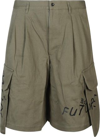 Comme Des Gar&ccedil;ons Bermuda Cargo - Heren - Korte Broeken - Groen - M - Katoen - Korte Broeken