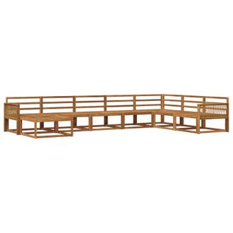 vidaXL Conjunto De Sof&aacute;s De Exterior 8 Pcs Natural Vidaxl