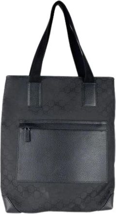 Gucci Pre-owned Tote Bags, female, Black, Size: ONE SIZE Pre-owned Vintage Nylon Tote Bag