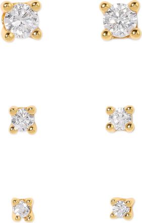 Girls Crew Classic Radiance Set of 3 Stud Earrings in Gold at Nordstrom