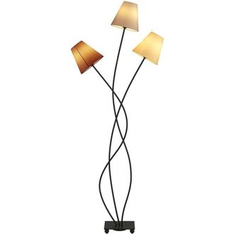 Lindby Floor Lamp Melis made of Textile for Living Room & Dining Room