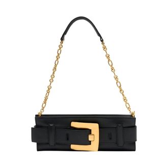 Balmain Shoulder Bags, female, Black, Size: ONE SIZE Anthem Clutch