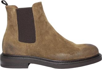 Marco Ferretti Vintage Su&egrave;de Rock Stijl Schoenen - Heren - Chelseaboots - Bruin - 43 EU - Su&egrave;de - Schoenen