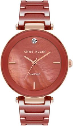 Anne Klein Ceramic Red Dial Ladies Watch AK/1018RGRD