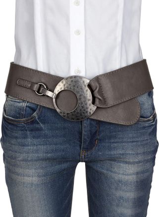 Heine Synthetikg&uuml;rtel HEINE, Damen, Gr. 105, grau (taupe), G&uuml;rtel Synthetikg&uuml;rtel