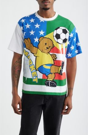 Market SMILEY Shoot Ur Shot Graphic T-Shirt in White Multi at Nordstrom, Size Xx-Large