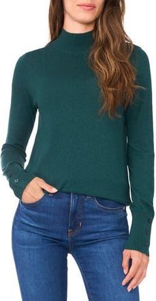Halogen Button Cuff Turtleneck Sweater in June Bug at Nordstrom Rack, Size X-Small