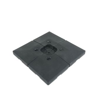 ED&Egrave;N JARD&Iacute; Base de parasol cuadrada, rellenable, polietileno, negro, 51x51x11 cm