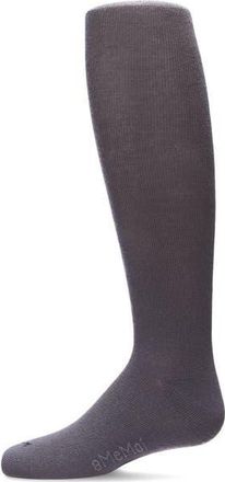 MeMoi Soft Pima Cotton Opaque Tights in Slate Gray at Nordstrom, Size 18-24M