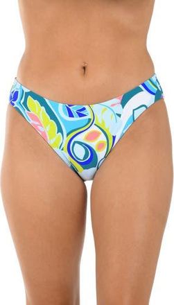 Citrus Hibiscus Bikini Bottoms in Blue/Green Multi at Nordstrom Rack, Size X-Small