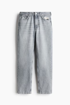 H&M Mom High Waist Ankle Jeans - Grau