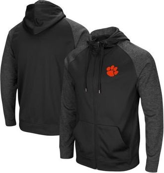 Colosseum Mens Colosseum Black Clemson Tigers Big & Tall Blackout Raglan Full-Zip Hoodie at Nordstrom, Size 2Xb
