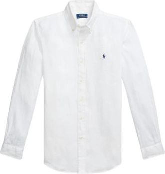 Polo Ralph Lauren Blouses & Shirts - Heren - Casual Overhemden - Wit - XL - Linnen - Overhemden