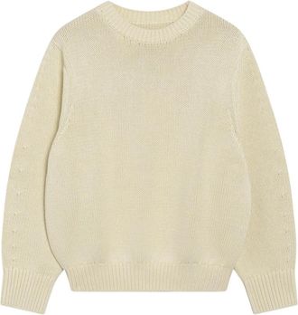 Toteme Oversized Crew Knit - Dames - Ronde hals truien - Geel - S - Truien & Vesten