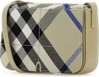 Burberry Womens Snip Crossbody Bag Beige Polyester Cotton