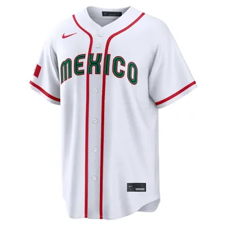 Nike Jarren Duran Mexico National Baseball Team 2026 World Baseball Classic Nike Mens Stadium Jersey in White | RE260GZSW3X-HWV