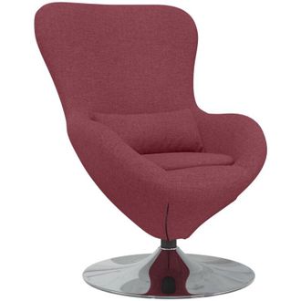 vidaXL Egg Chair Wine red Fabric Vidaxl