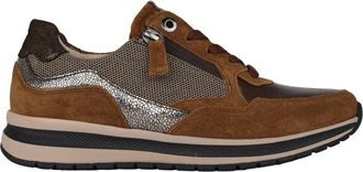 Gabor Bruine leren damessneaker - Dames - Sneakers - Bruin - 38 1/2 EU - Leer - Schoenen