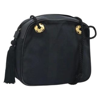 Ferragamo Borsa a spalla Pre-owned in tela - - Pre-owned - Donna - Nero - ONE SIZE