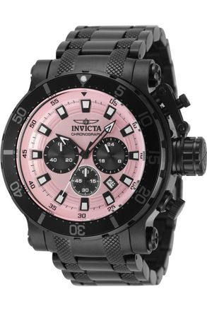 Invicta Coalition Forces 49228 Herenhorloge - Quartz Uurwerk - Roestvrij Staal met Roze Wijzerplaat - 52 mm