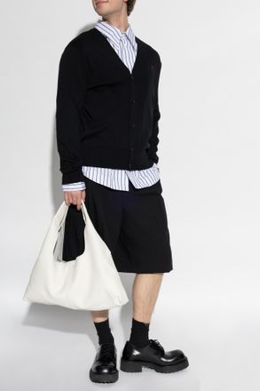 Ami Wool Shorts, Mens, Black