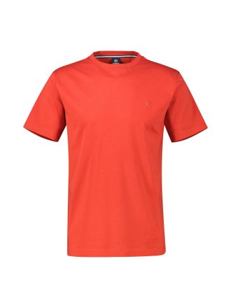Lerros T-Shirt LERROS Basic T-Shirt in Grossen Gr&ouml;ssen, Herren, Gr. 4XL, rot (scandinavian rot), 100% Baumwolle, Rundhals, Shirts T-Shirt