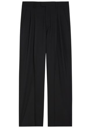ARMARIUM Giorgia Pleated Wide-leg Wool Trousers - Black - 38 (UK6 / XS)