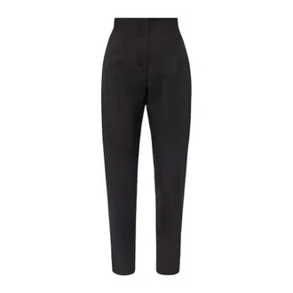 Alaia Slim-fit Trousers, female, Black, Size: 2XL Wool Trousers