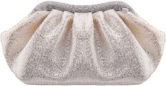 Nina Zayla Frame Clutch in Silver at Nordstrom
