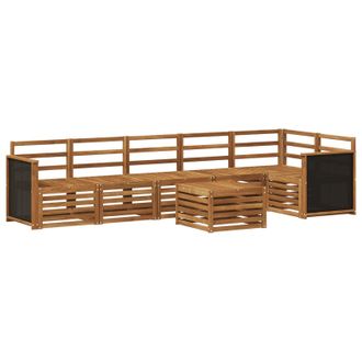 vidaXL Conjunto De Sof&aacute; Seccional 6 Pcs Natural Vidaxl