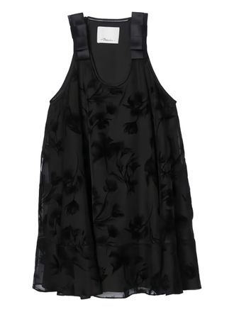 3.1 Phillip Lim Abito corto a fiori - Nero