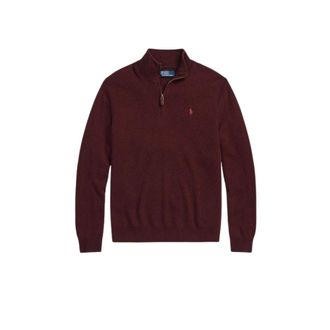 Ralph Lauren Hoodies & sweatvesten, Heren, Rood, L, Wol, Geborduurd Logo Hoge Hals Trui