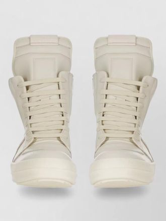 Rick Owens geobasket leather suede high top sneakers