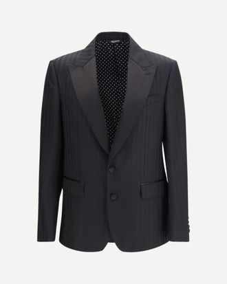 Dolce & Gabbana Striped peak-lapel Blazer Male 46
