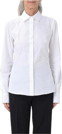 Dolce & Gabbana Overhemden, Dames, Wit, 2Xl, Katoen, Wit Poplin Overhemd